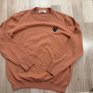 Comme des Garcons PLAY Rust Crewneck Sweater